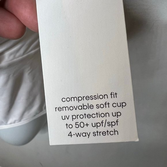 Calvin Klein $108 High Neck Tummy Control One Piece Swimsuit White Size 10 - Picture 4 of 6